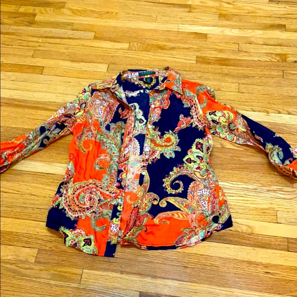 Women’s 3/4 sleeve Ralph Lauren button down